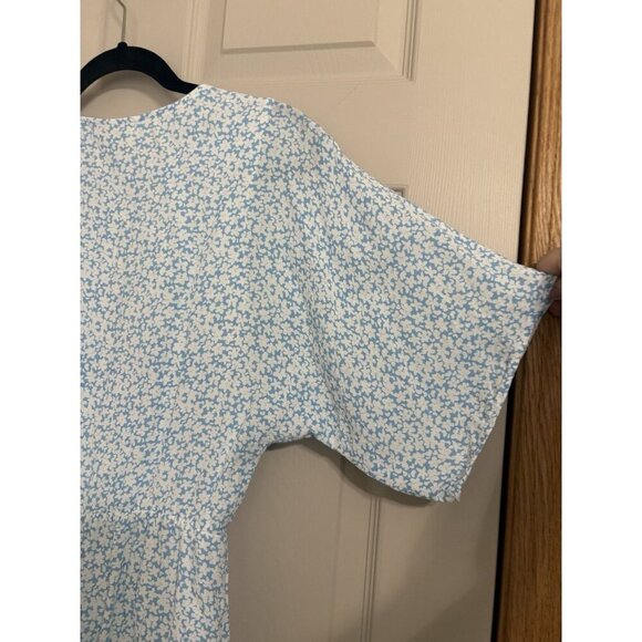 ALTAR’D STATE BLUE FLORAL DETAILS ROMPER LINED SMALL - Picture 5 of 8